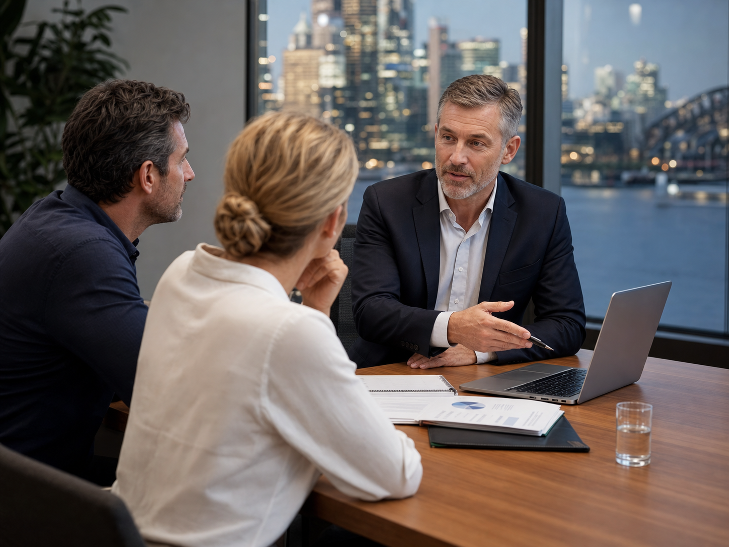 Outsourced CFO business planning meeting